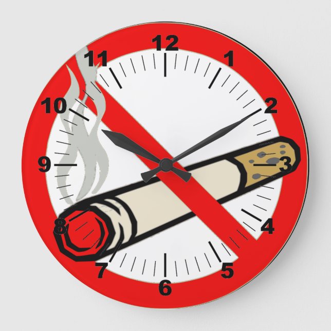 Reloj Redondo Grande No fumar (Anverso)