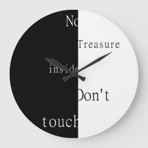 Reloj Redondo Grande No Hay Tesoro Dentro - No Tocar