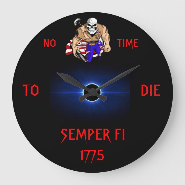 RELOJ REDONDO GRANDE NO HAY TIEMPO PARA MORIR (Anverso)