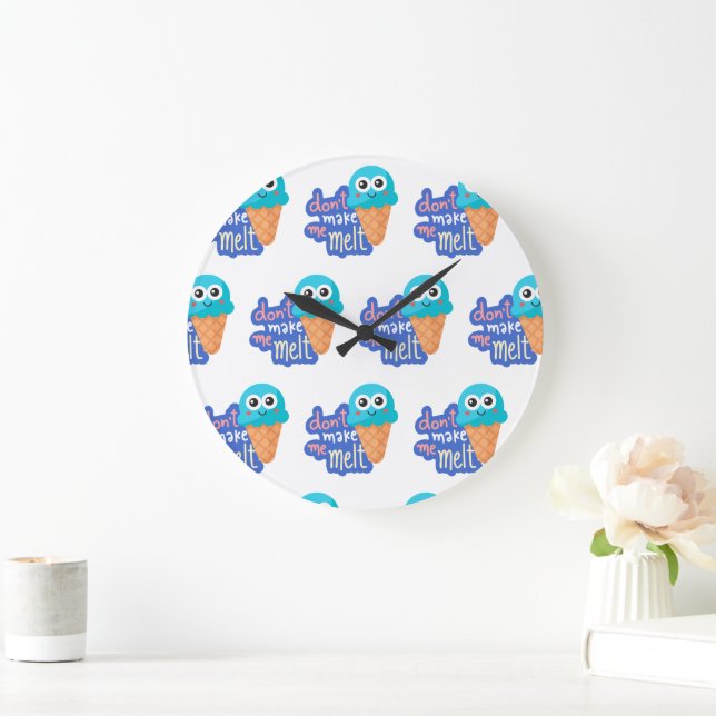 Reloj Redondo Grande no me hagas derretir helado (Hogar)