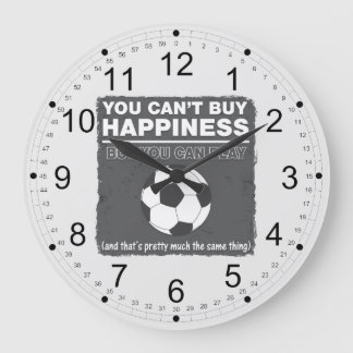 Reloj Redondo Grande No puedo comprar fútbol de felicidad