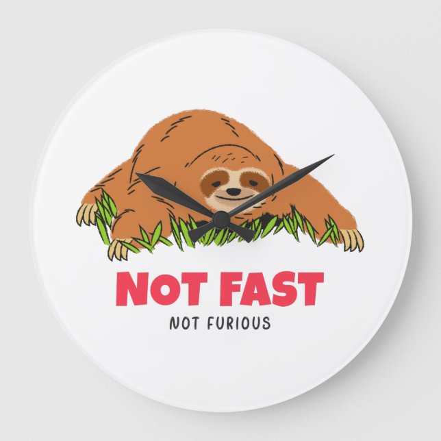 Reloj Redondo Grande No Rápido No Furioso   (Anverso)