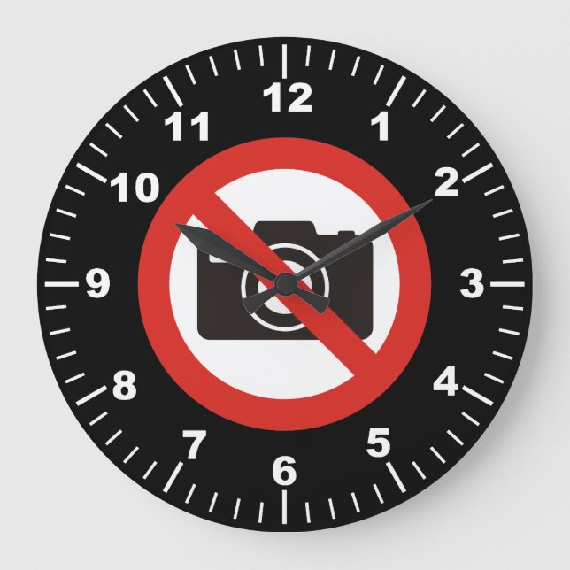 Reloj Redondo Grande No se permiten fotos (Anverso)