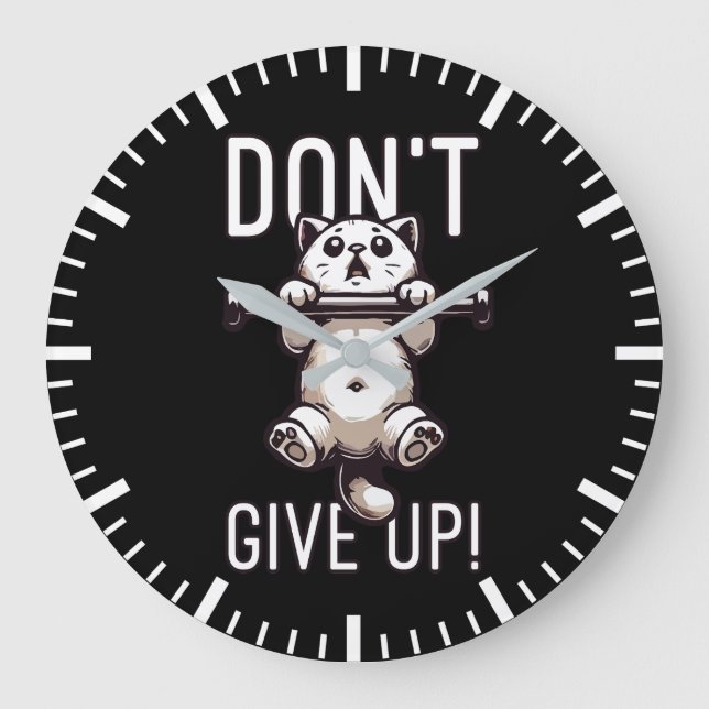 Reloj Redondo Grande No se rindan - Motivación para el entrenamiento de (Anverso)