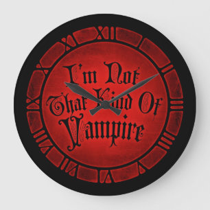 Reloj Redondo Grande No soy esa clase de vampiro