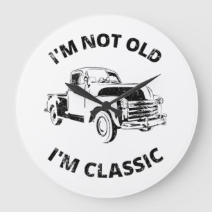 Reloj Redondo Grande  No soy viejo soy clásico  