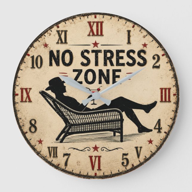 Reloj Redondo Grande No Stress Zone  (Anverso)