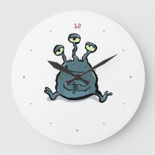 Reloj Redondo Grande no te asustes (alien de ojos triples)