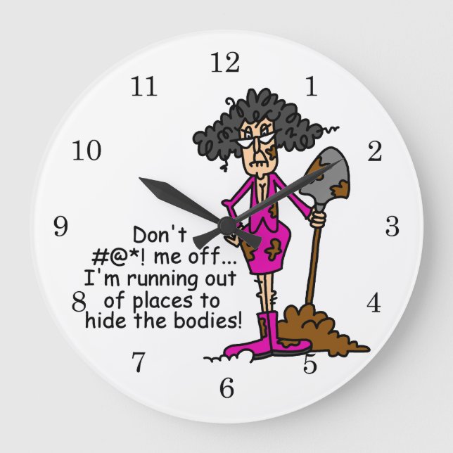 Reloj Redondo Grande No te metas conmigo (Anverso)