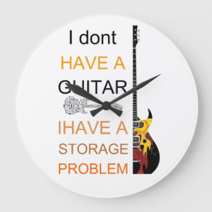 Reloj Redondo Grande no tengo un problema de guitarra tengo un problema
