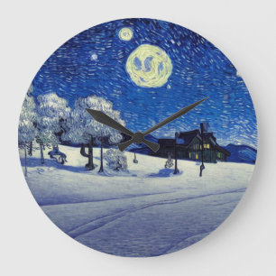 Reloj Redondo Grande Noche de invierno
