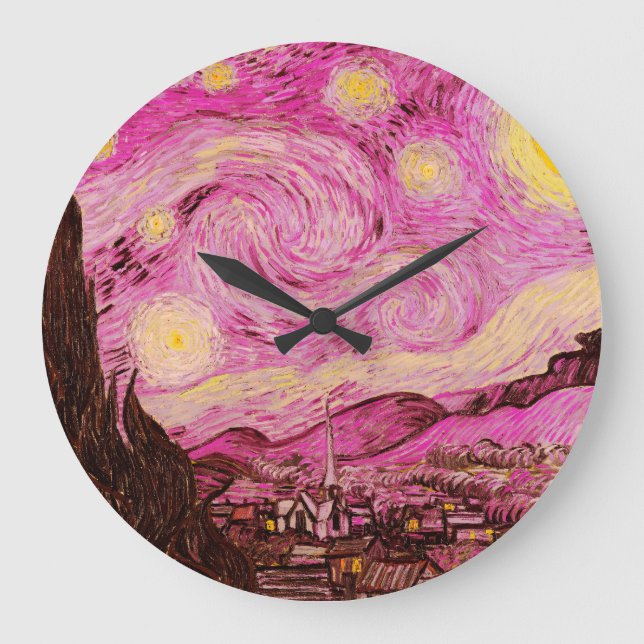 Reloj Redondo Grande Noche estrellada de Vincent Van Gogh (Anverso)