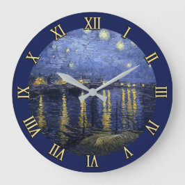 Reloj Redondo Grande Noche estrellada por Van Gogh Wall Clock
