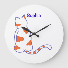 Reloj Redondo Grande Nombre de bebé personalizado, guardería, niños Cua