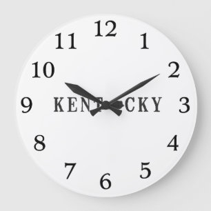 Reloj Redondo Grande Nombre de Kentucky con letra de forma de estado