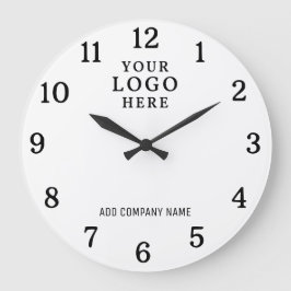 Reloj Redondo Grande Nombre de la empresa Logotipo comercial Promoción 