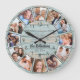 Reloj Redondo Grande Nombre de la familia Collage de fotos natural de m (Front)