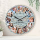 Reloj Redondo Grande Nombre de la familia Collage de fotos natural de m (Subido por el creador)