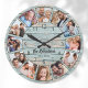 Reloj Redondo Grande Nombre de la familia Collage de fotos natural de m (Subido por el creador)