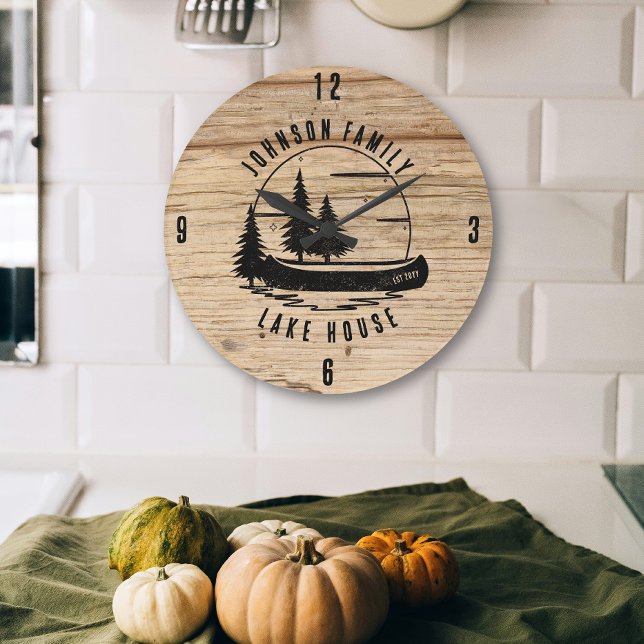 Reloj Redondo Grande Nombre de la familia de Personalizados de la Casa  (Subido por el creador)