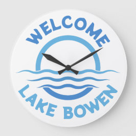 Reloj Redondo Grande Nombre de lago personalizado