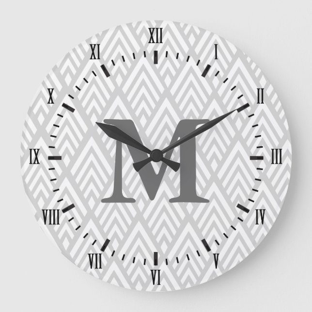 Reloj Redondo Grande Nombre de los números romanos de decoración modern (Anverso)
