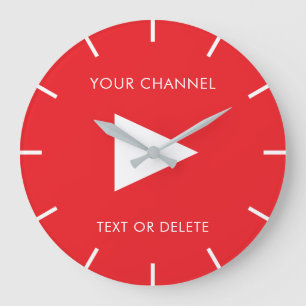 Reloj Redondo Grande Nombre del canal de Youtube del personalizado
