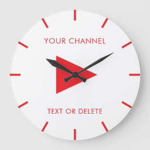 Reloj Redondo Grande Nombre del canal de Youtube del personalizado