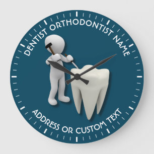 Reloj Redondo Grande Nombre del cirujano dental del Orthodontist del
