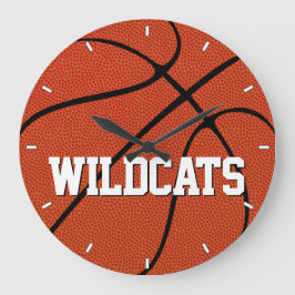 Reloj Redondo Grande Nombre del equipo del Personalizado de baloncesto 