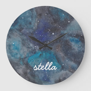 Reloj Redondo Grande Nombre del Explorador de espacio
