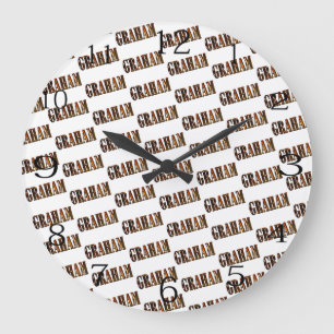 Reloj Redondo Grande Nombre del naranja Sunset Graham