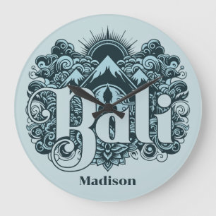 Reloj Redondo Grande Nombre personalizado Bali