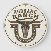 NOMBRE Personalizado Bull Steer Skull Western Ranc