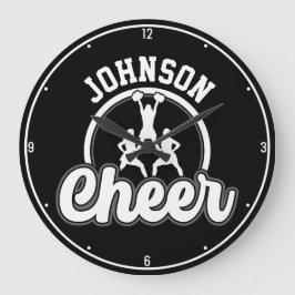 Reloj Redondo Grande NOMBRE Personalizado Cheer equipo Varsity CheerLea