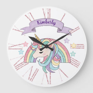 Reloj Redondo Grande Nombre personalizado de bonificación de pastel de 