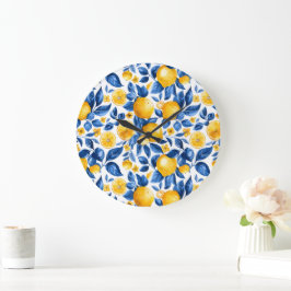 Reloj Redondo Grande Nombre personalizado del fruto tropical del patrón