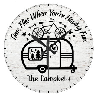 Reloj Redondo Grande Nombre personalizado Tipografía de rodaje de campi