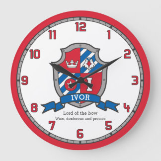 Reloj Redondo Grande Nombres de chicos marfileños que significan escudo