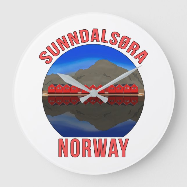 Reloj Redondo Grande Noruega Sunndalsøra Travel Noruega (Anverso)