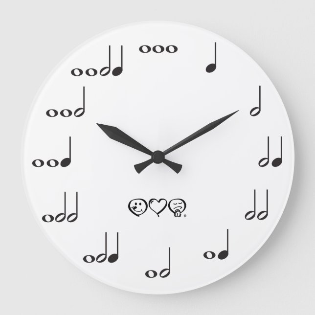Reloj Redondo Grande Notas de Musicical (Anverso)