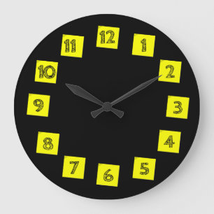 Reloj Redondo Grande Notas de papel Post It