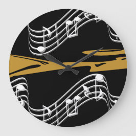 Reloj Redondo Grande Notas musicales