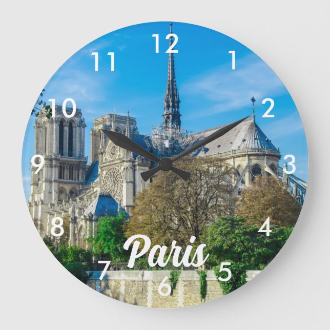 Reloj Redondo Grande Notre Dame de París en Francia (Anverso)