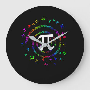 Reloj Redondo Grande Novedad en espiral para el Día del Pi