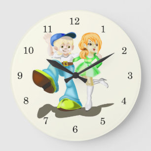 Reloj Redondo Grande Novia y novio