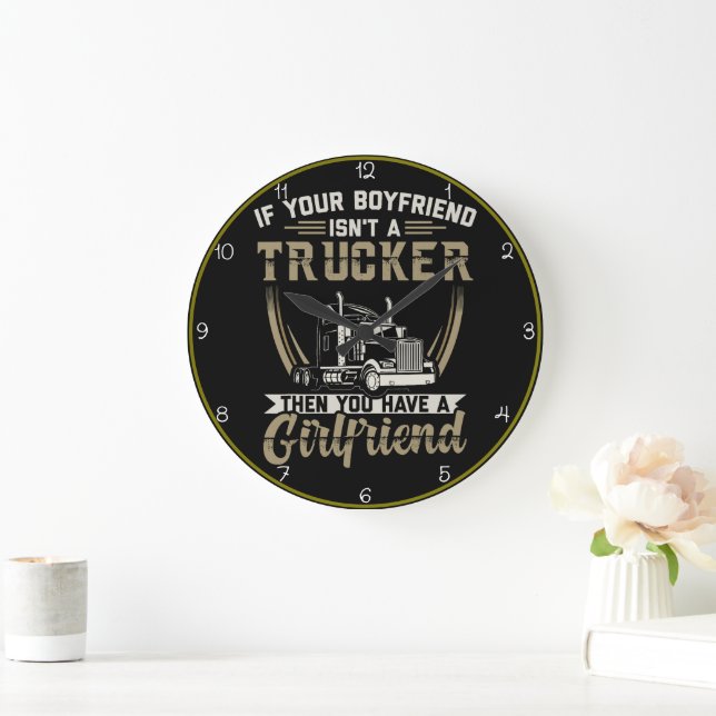 Reloj Redondo Grande Novio, ¿no es camionero? ¡Tienes Novia! (Hogar)