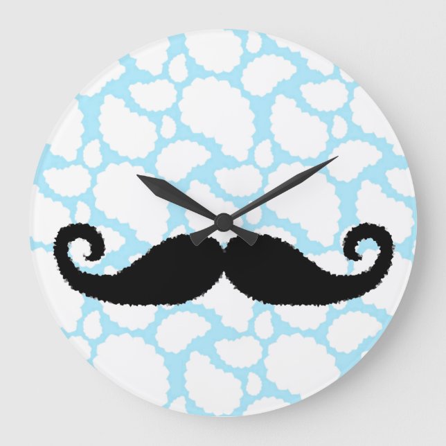 Reloj Redondo Grande Nubes bigote (Anverso)