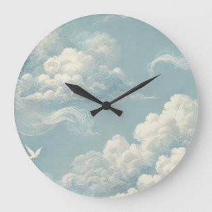 Reloj Redondo Grande Nubes etéreas