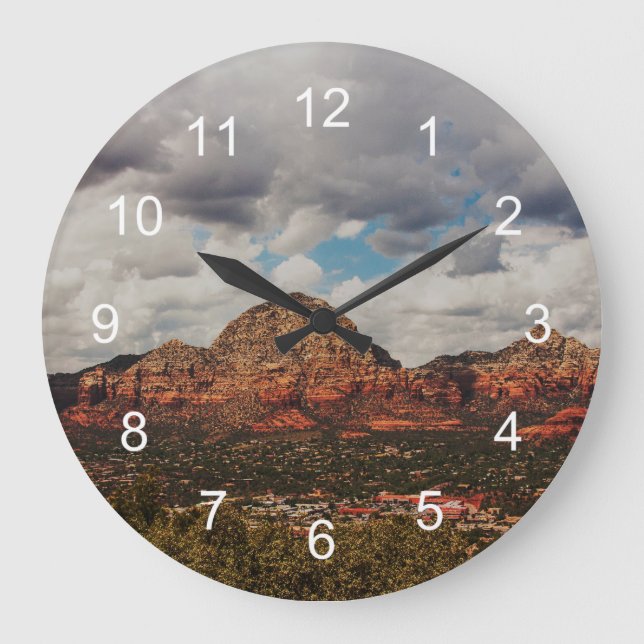 Reloj Redondo Grande Nubes mientras se deslizan hacia Sedona (Anverso)